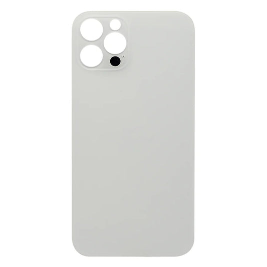 For Apple iPhone 12 Pro Back Glass, Enlarged Camera Frame Silver Compatible