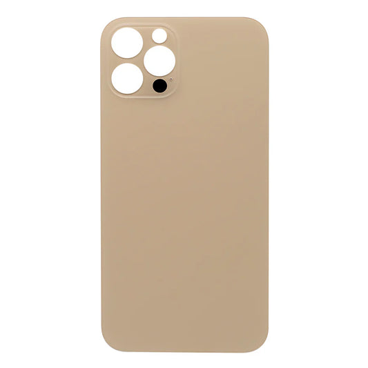 For Apple iPhone 12 Pro Back Glass, Enlarged Camera Frame Gold Compatible