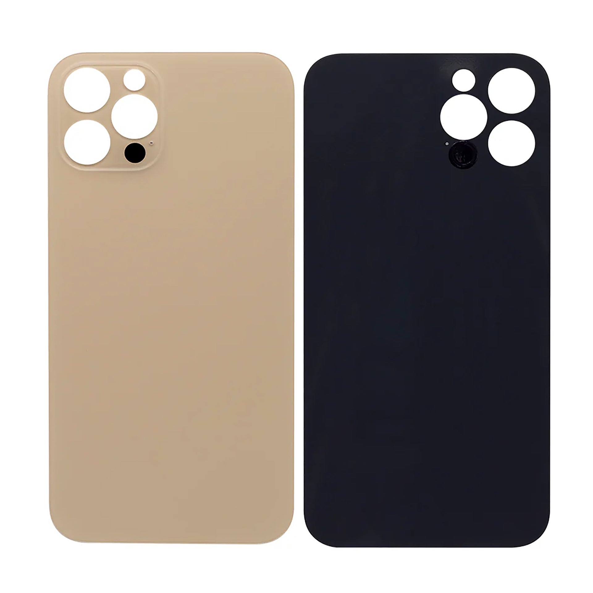 For Apple iPhone 12 Pro Back Glass, Enlarged Camera Frame Gold Compatible
