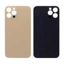 For Apple iPhone 12 Pro Back Glass, Enlarged Camera Frame Gold Compatible