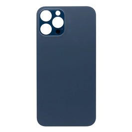 For Apple iPhone 12 Pro Max Back Glass, Enlarged Camera Frame Pacific Blue Compatible