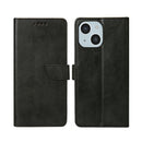 Rixus Bookcase For Apple iPhone 15 Plus Black