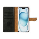 Rixus Bookcase For Apple iPhone 15 Plus Black