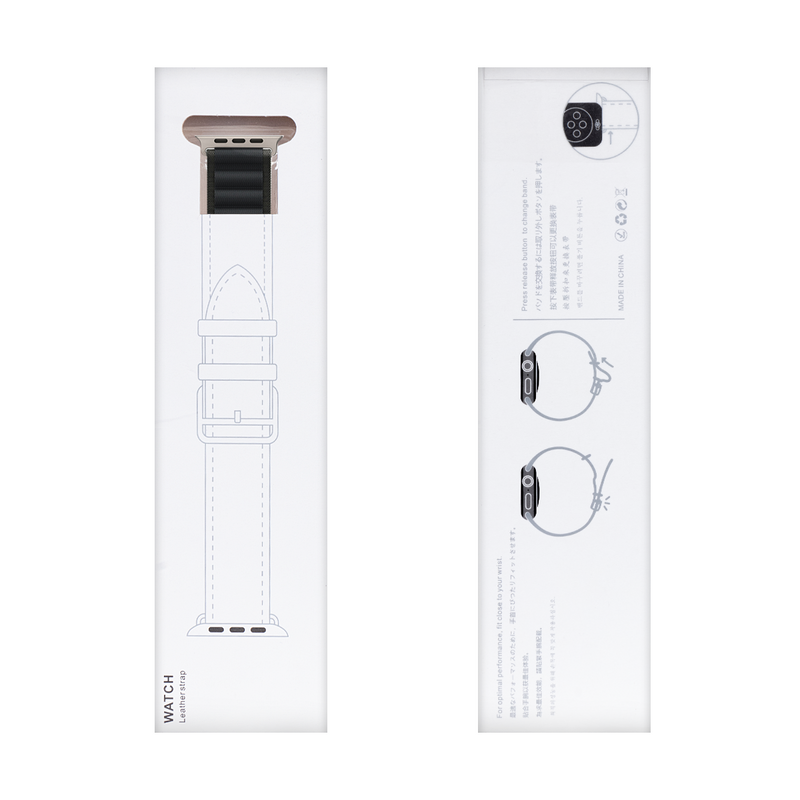 For Apple Watch 42mm, 44mm, 45mm, 49mm Nylon Band Alpine Loop Black Retail Box