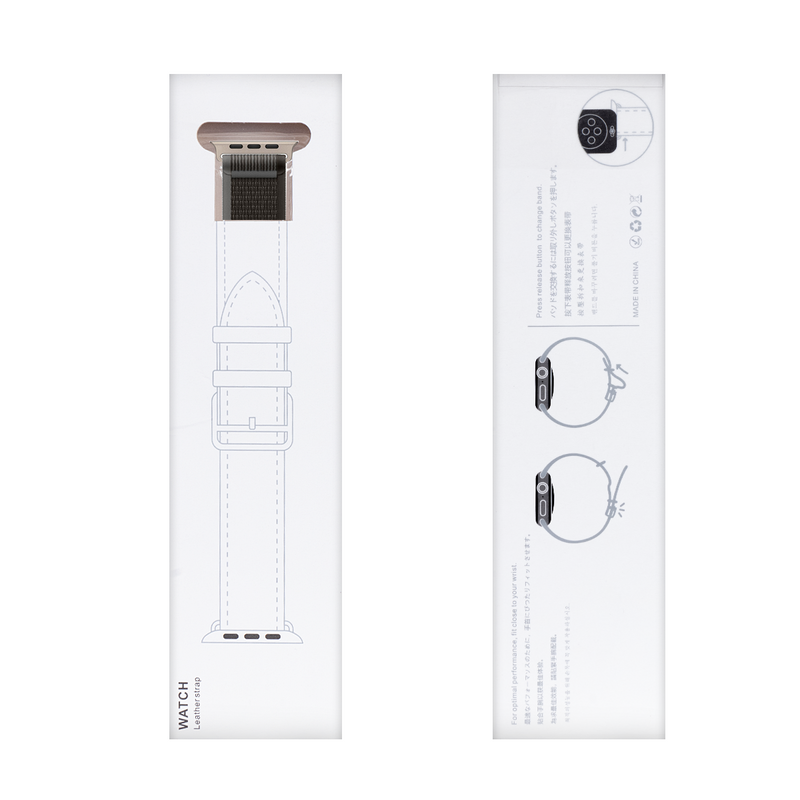 For Apple Watch 38mm, 40mm, 41mm Nylon Band Trail Loop Black/Gray Retail Box