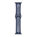 Silicone Double Color Sport Band For Apple Watch 42mm, 44mm, 45mm, 49mm Blue, White Retail Box