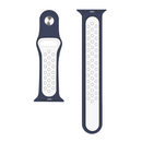Silicone Double Color Sport Band For Apple Watch 42mm, 44mm, 45mm, 49mm Blue, White Retail Box