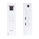Silicone And Leather Band Glossy For Apple Watch 42mm, 44mm, 45mm, 49mm Black Retail Box