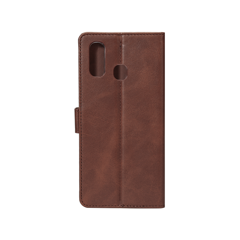 Rixus Bookcase For Samsung Galaxy A40 A405F Brown