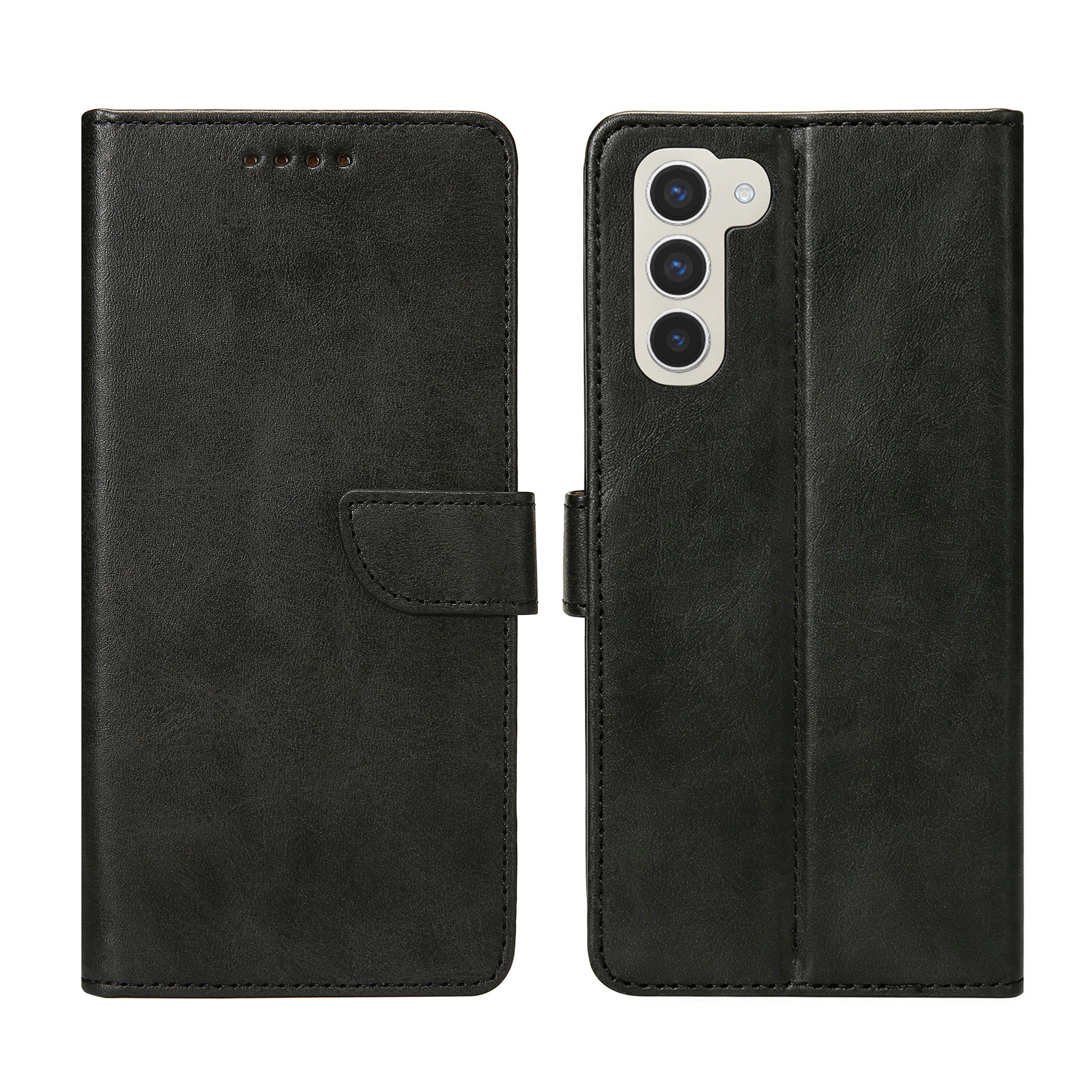 Rixus Bookcase For Samsung Galaxy S24 Plus, S25 Plus Black
