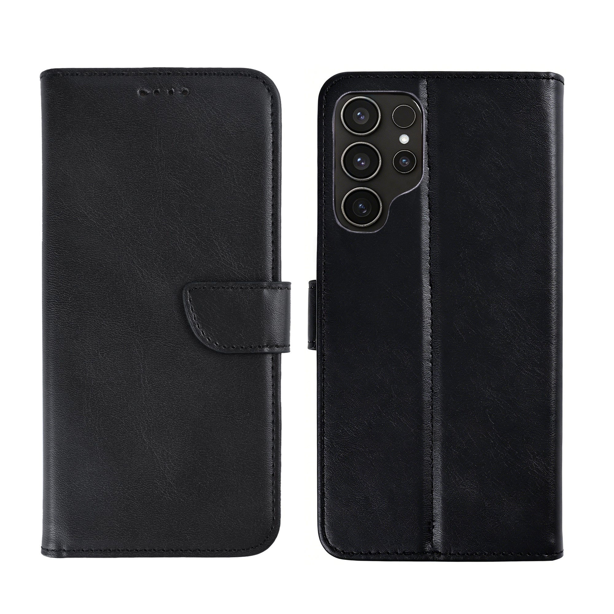 Rixus Bookcase For Samsung Galaxy S24 Ultra 5G Black