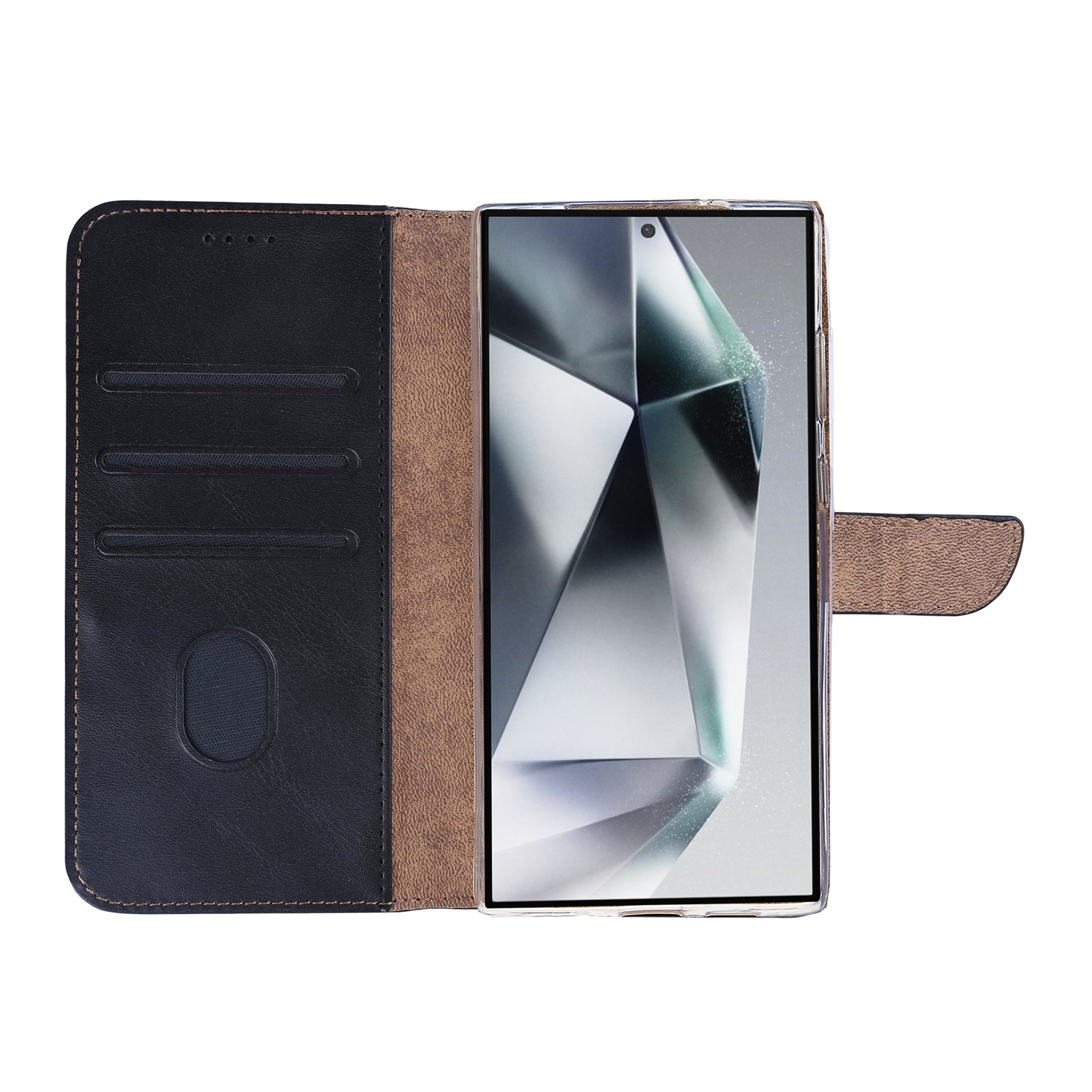 Rixus Bookcase For Samsung Galaxy S24 Ultra 5G Black