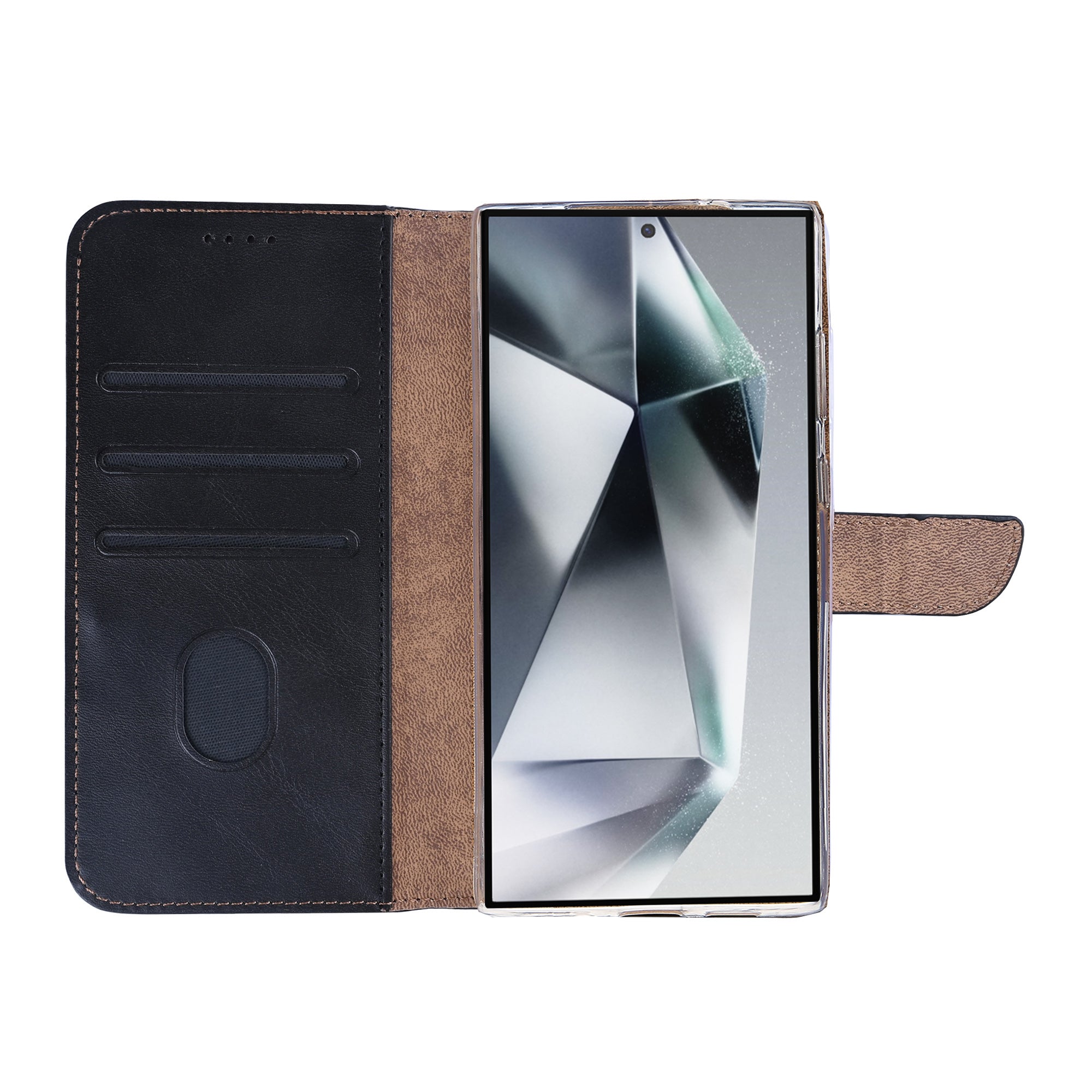 Rixus Bookcase For Samsung Galaxy S24 Ultra 5G Black