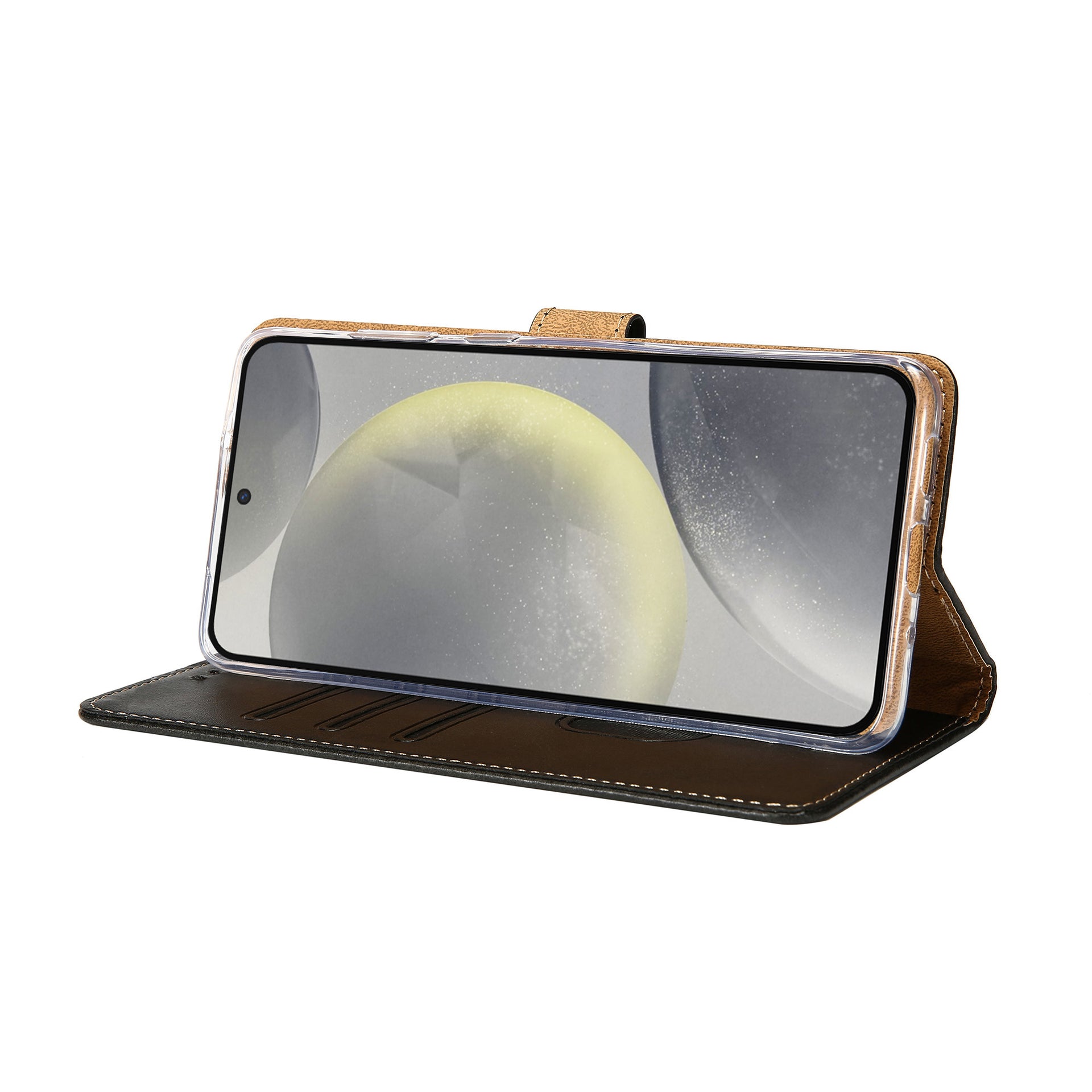 Rixus Bookcase For Samsung Galaxy S24 Plus, S25 Plus Black