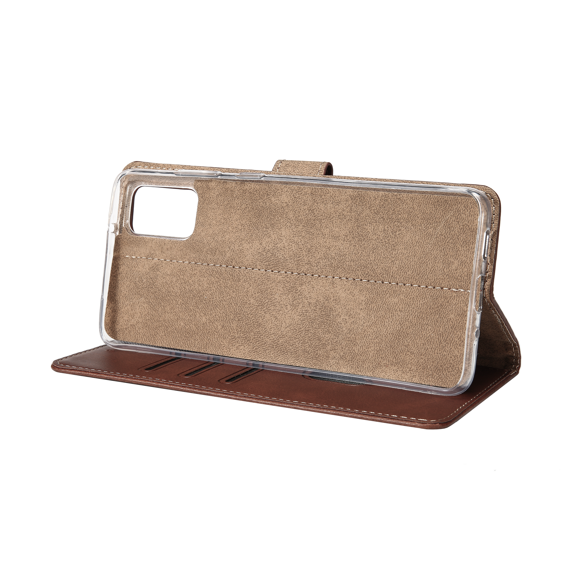 Rixus Bookcase For Samsung Galaxy A41 Brown