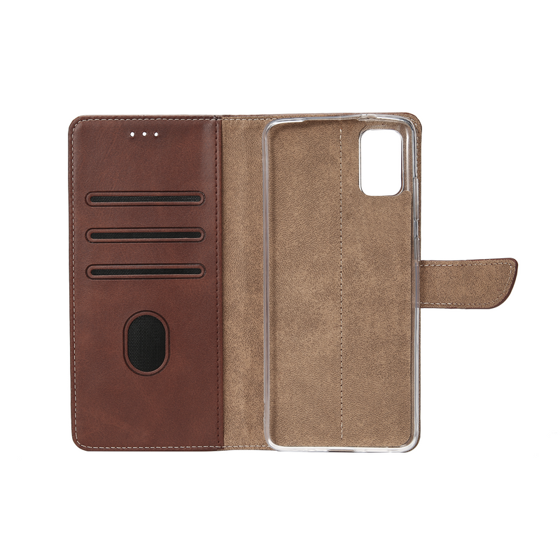 Rixus Bookcase For Samsung Galaxy S24 Plus 5G S926B Brown