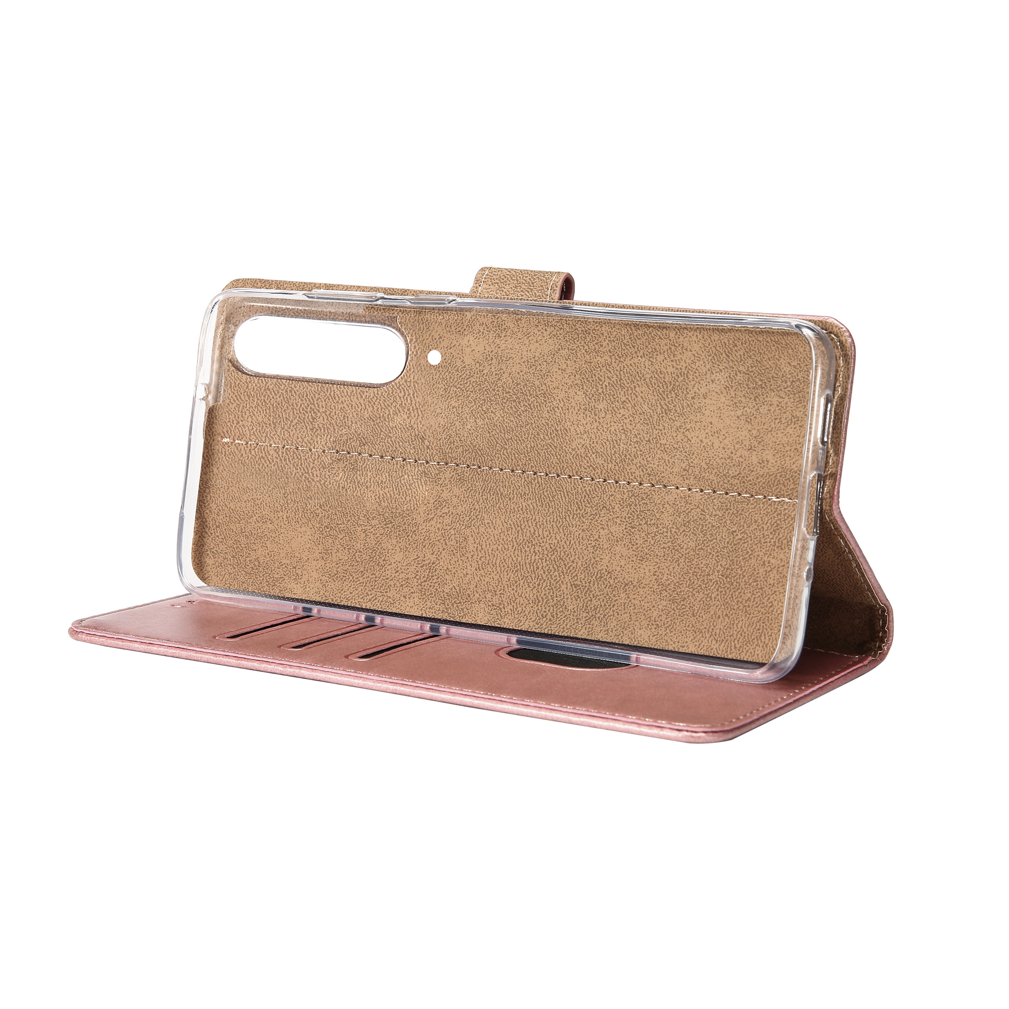 Rixus Bookcase For Samsung Galaxy A50 Pink