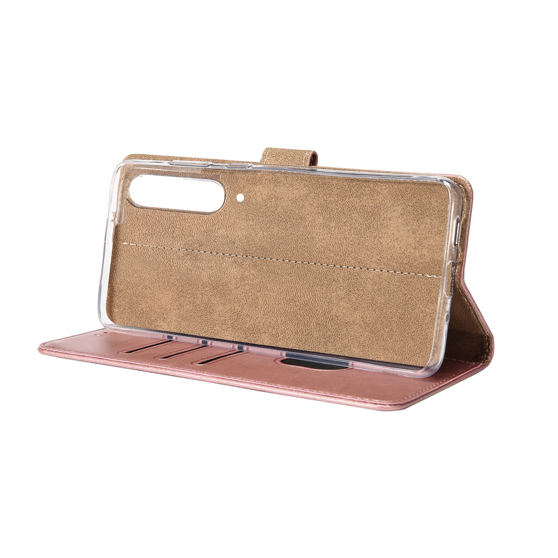 Rixus Bookcase For Samsung Galaxy A50 A505F Pink