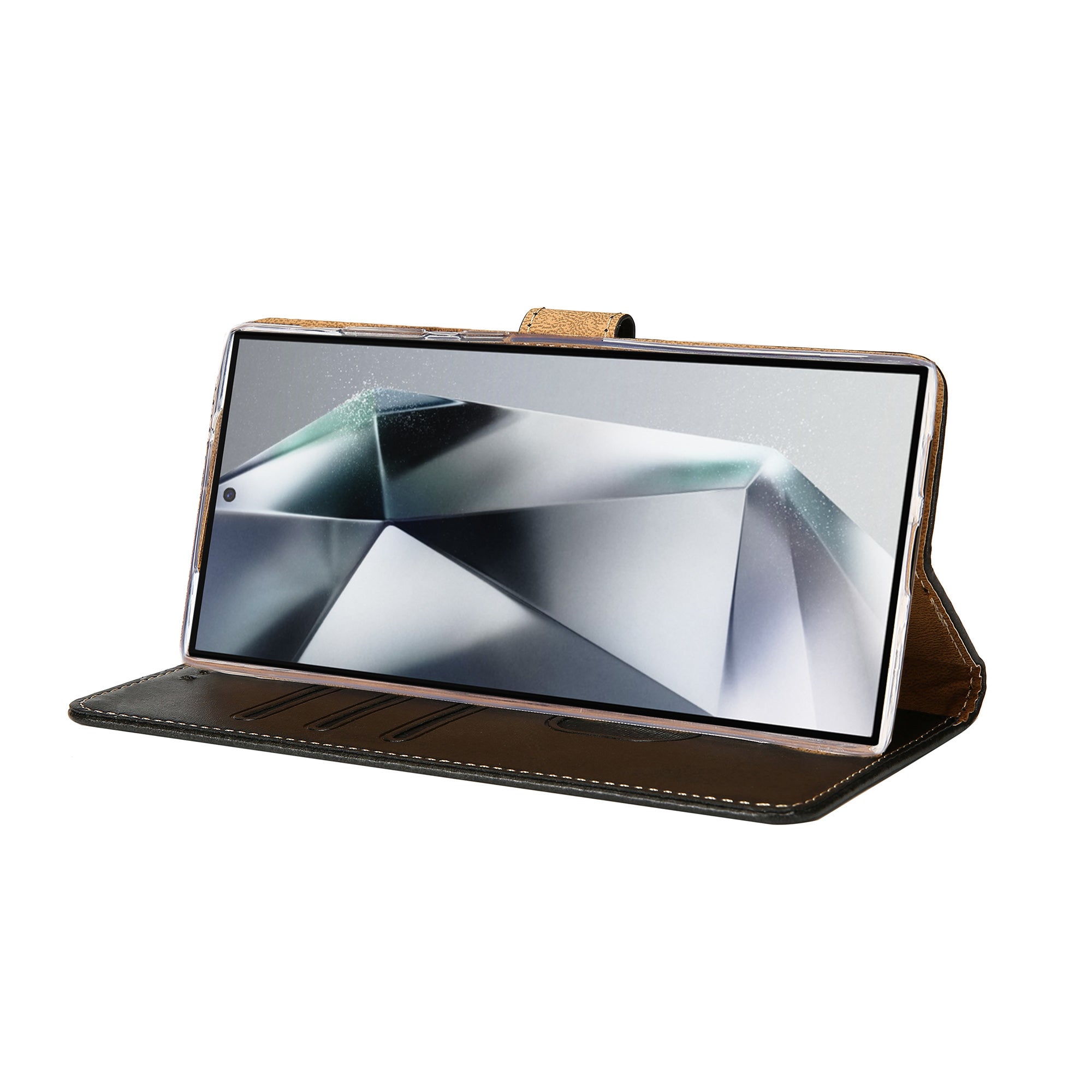 Rixus Bookcase For Samsung Galaxy S24 Ultra 5G Black