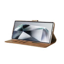 Rixus Bookcase For Samsung Galaxy S24 Ultra 5G Light Brown