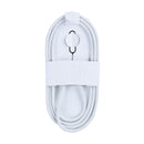 For Apple iPhone 15 USB-C to USB-C Cable 100cm 60W Woven White Retail Box