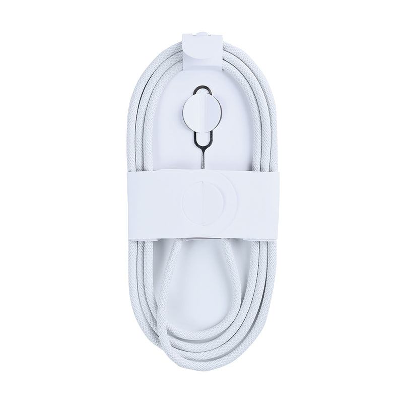 For Apple iPhone 15 USB-C to USB-C Cable 100cm 60W Woven White Retail Box