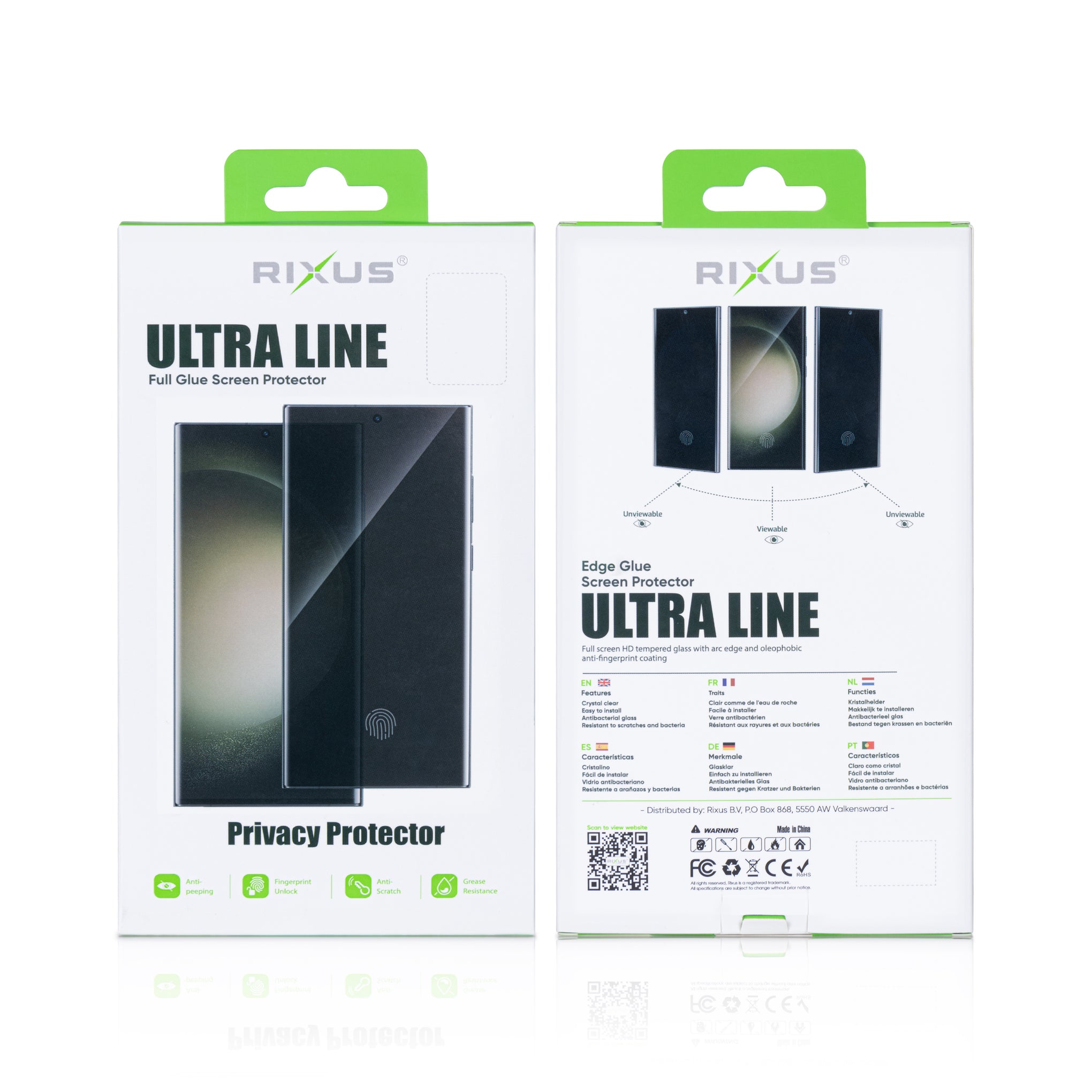 Rixus Privacy Ultra Line Tempered Glass For Samsung Galaxy S21 Ultra 5G