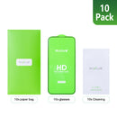 Rixus Clear HD Full Curved Edge Tempered Glass For iPhone XR, 11 (10-Pack)