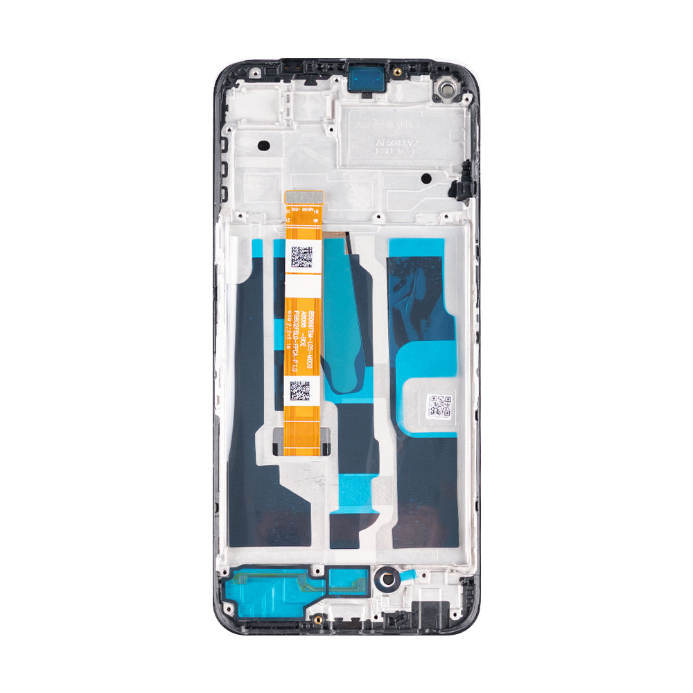 Realme 8i, Narzo 50 Display And Digitizer With Frame Black Service Pack