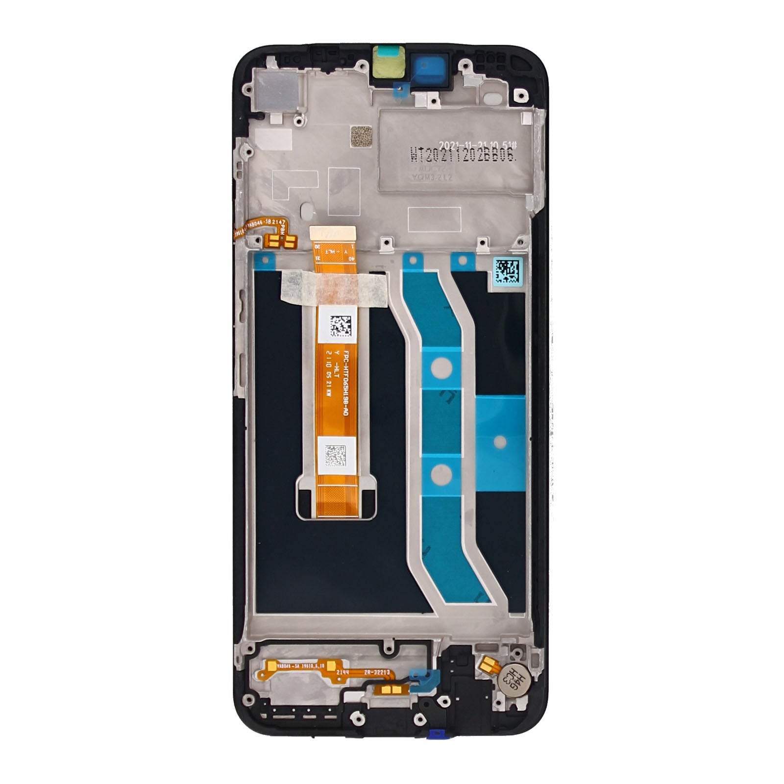 Realme C25Y Display And Digitizer With Frame Black Service Pack