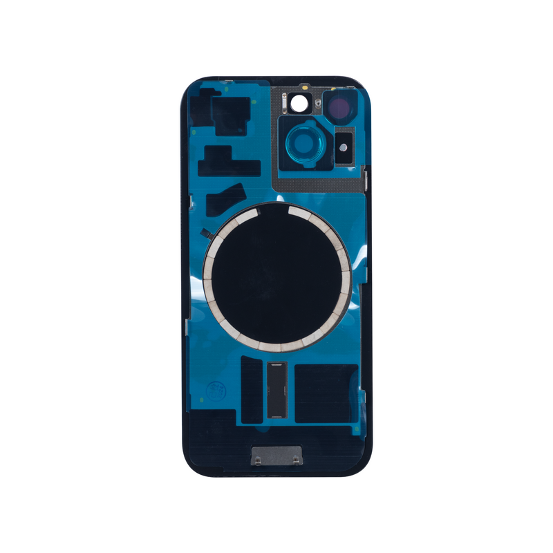 For iPhone 15 Extra Glass With Enlarged Camera Frame Black Compatible