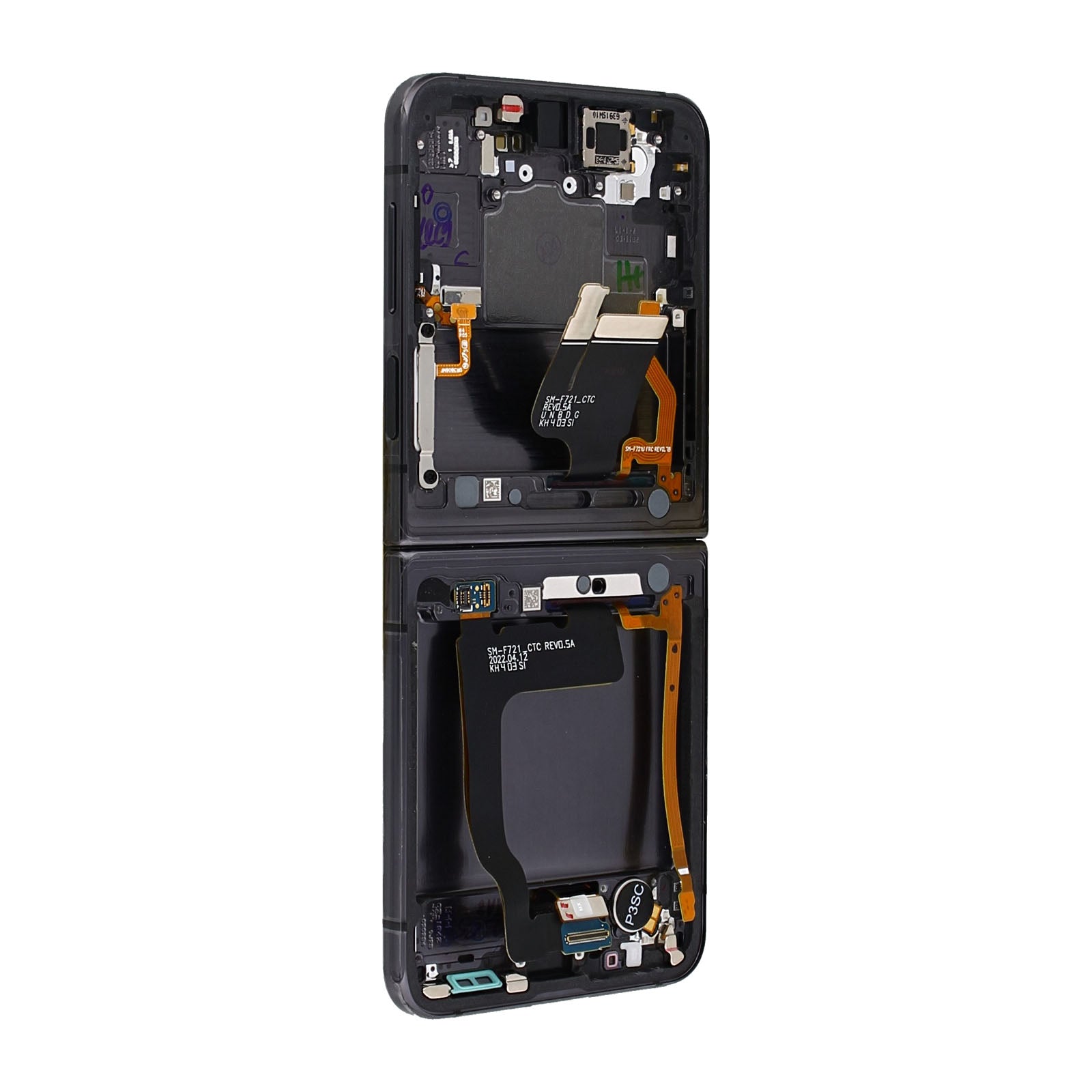 Samsung Galaxy Z Flip4 F721B Main Display And Digitizer With Frame Graphite Service Pack