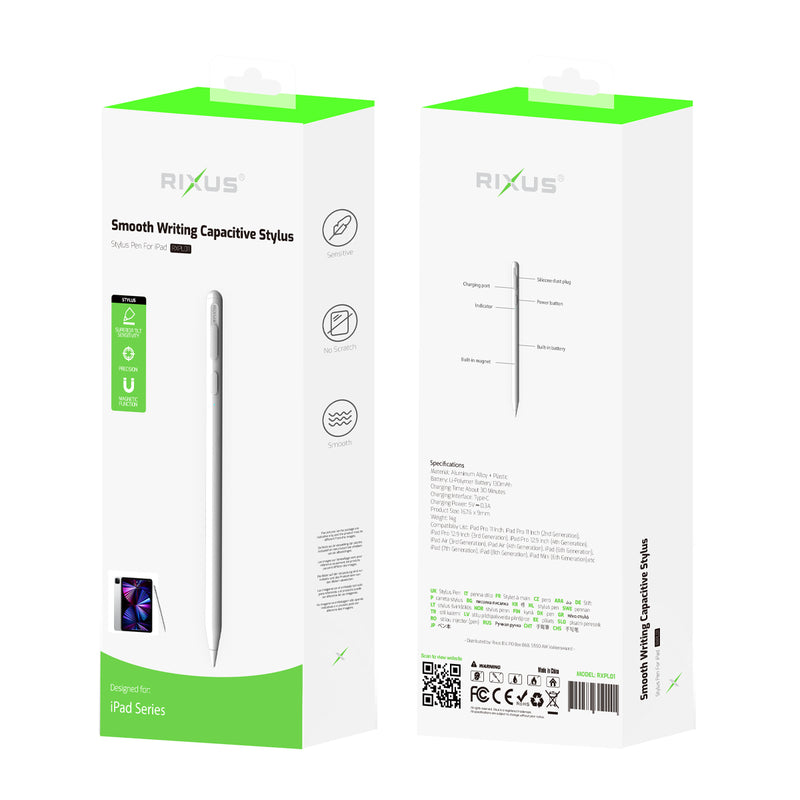 Rixus RXPL01 Pencil With Fast Charge And Palm Rejection White