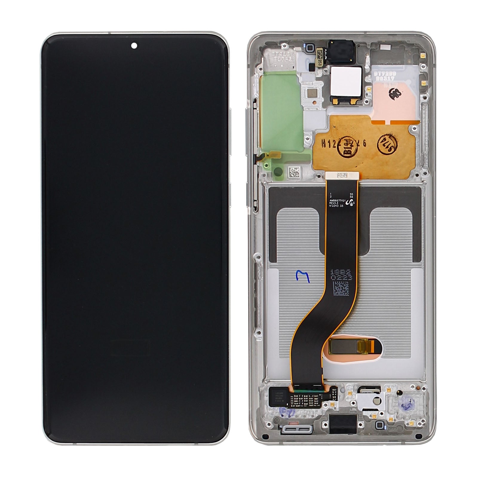 Samsung Galaxy S20 Plus G985F, 5G G986F Display And Digitizer With Frame Cloud White Service Pack