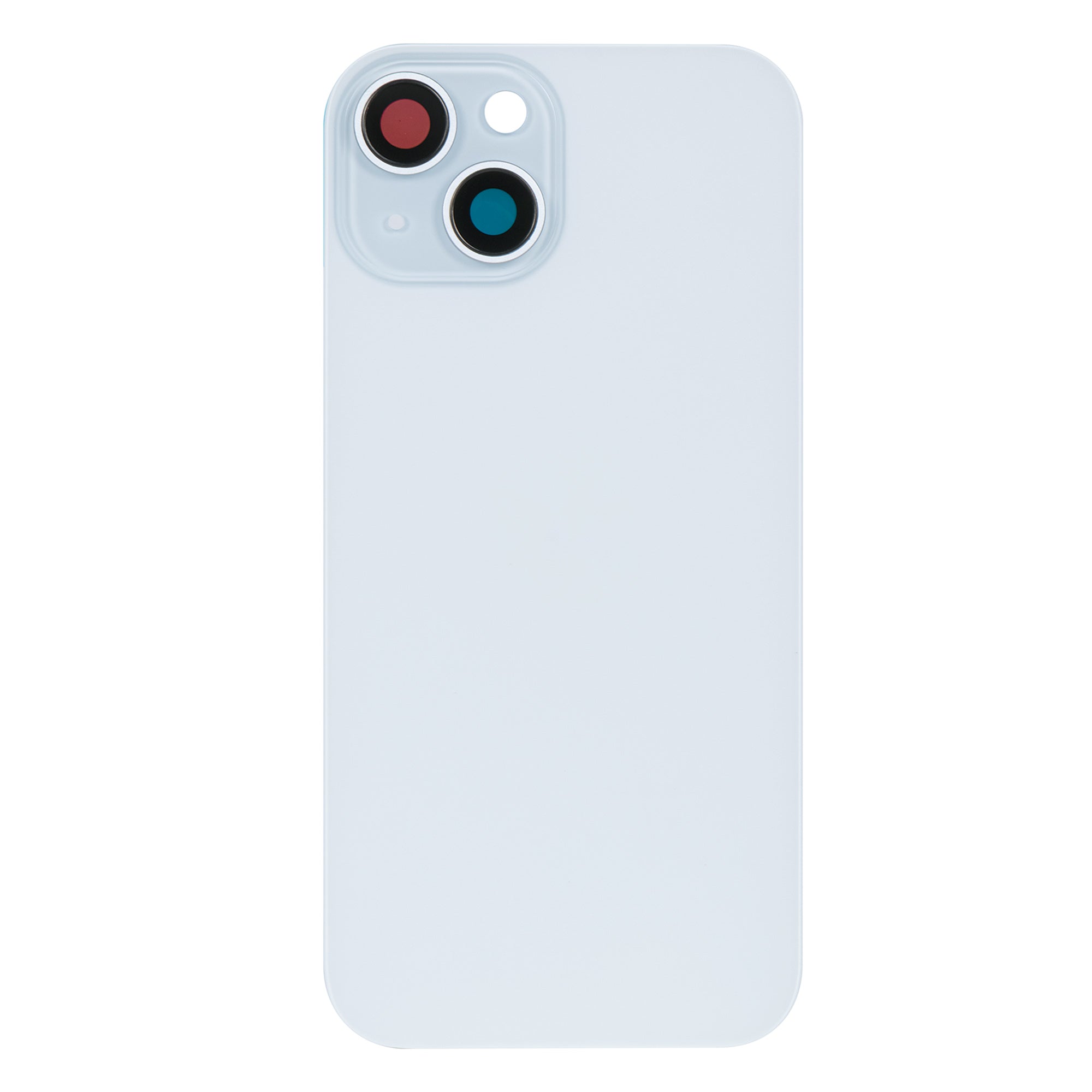 For Apple iPhone 15 Back Glass Without NFC, Enlarged Camera Frame Blue Compatible