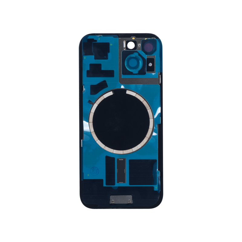 For iPhone 15 Extra Glass With Enlarged Camera Frame Blue Compatible