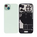 For Apple iPhone 15 Back Glass Without NFC, Enlarged Camera Frame Green Compatible