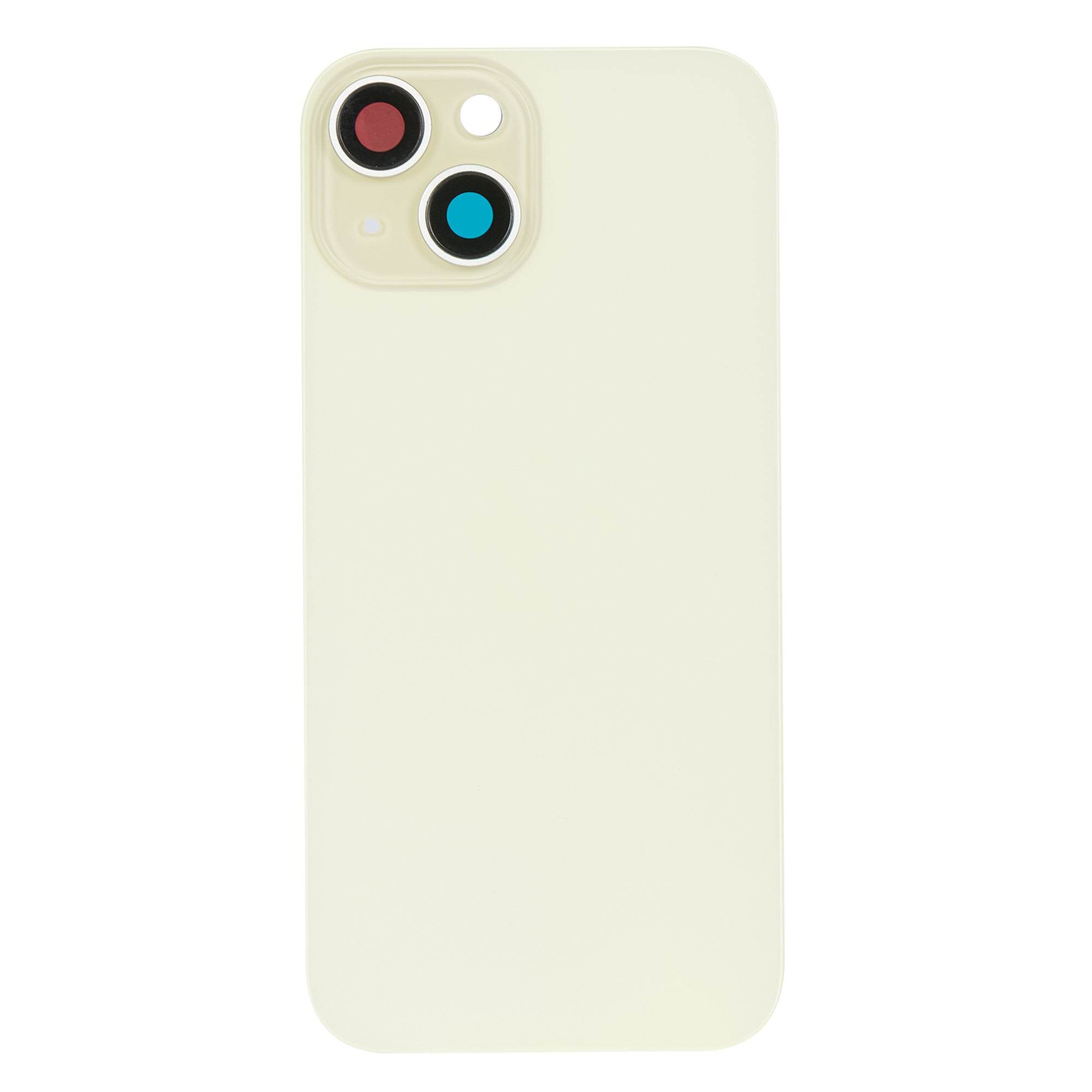 For Apple iPhone 15 Back Glass Without NFC, Enlarged Camera Frame Yellow Compatible