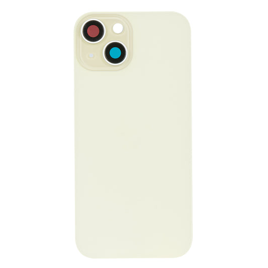 For Apple iPhone 15 Back Glass Without NFC, Enlarged Camera Frame Yellow Compatible