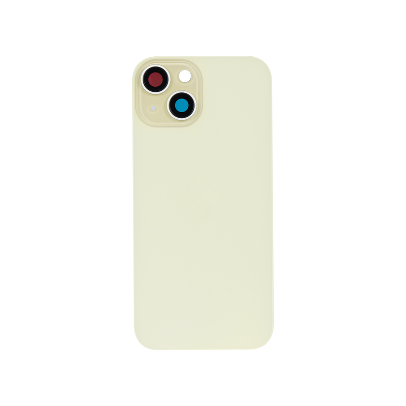 For iPhone 15 Extra Glass With Enlarged Camera Frame Yellow Compatible