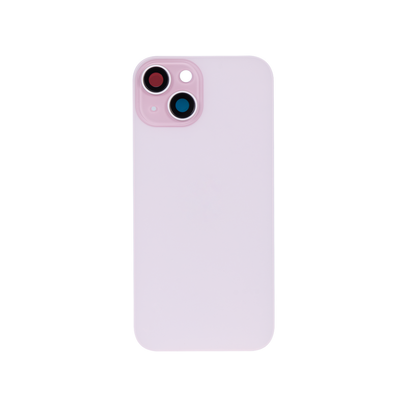 For iPhone 15 Extra Glass With Enlarged Camera Frame Pink Compatible