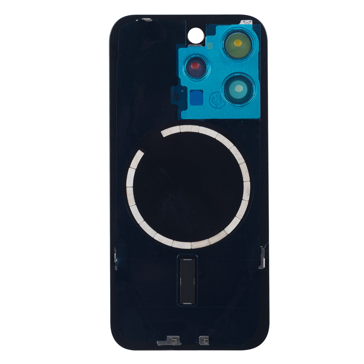 For Apple iPhone 15 Pro Back Glass Without NFC, Enlarged Camera Frame Blue Titanium Compatible