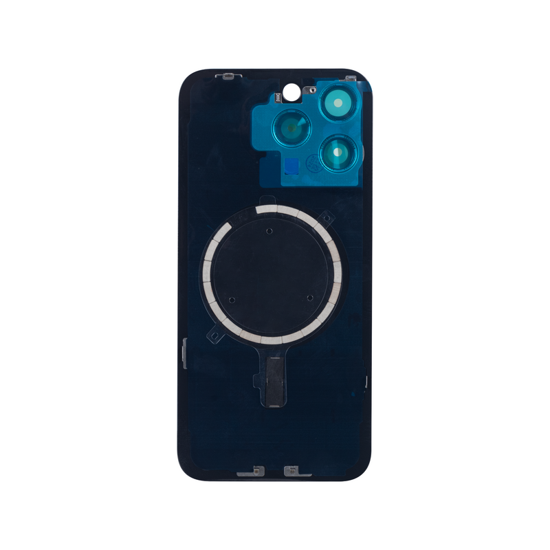 For iPhone 15 Pro Extra Glass With Enlarged Camera Frame Blue Titanium Compatible