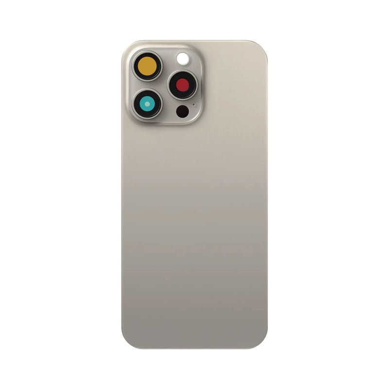 For iPhone 15 Pro Extra Glass With Enlarged Camera Frame Natural Titanium Compatible