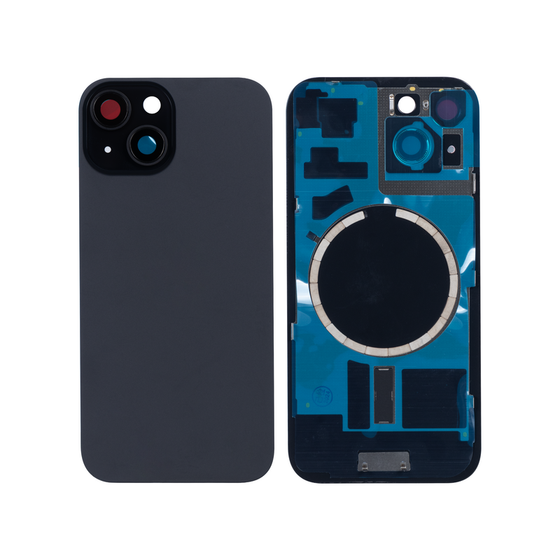 For iPhone 15 Plus Extra Glass With Enlarged Camera Frame Black Compatible