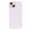 For Apple iPhone 15 Plus Back Glass Without NFC, Enlarged Camera Frame Pink Compatible