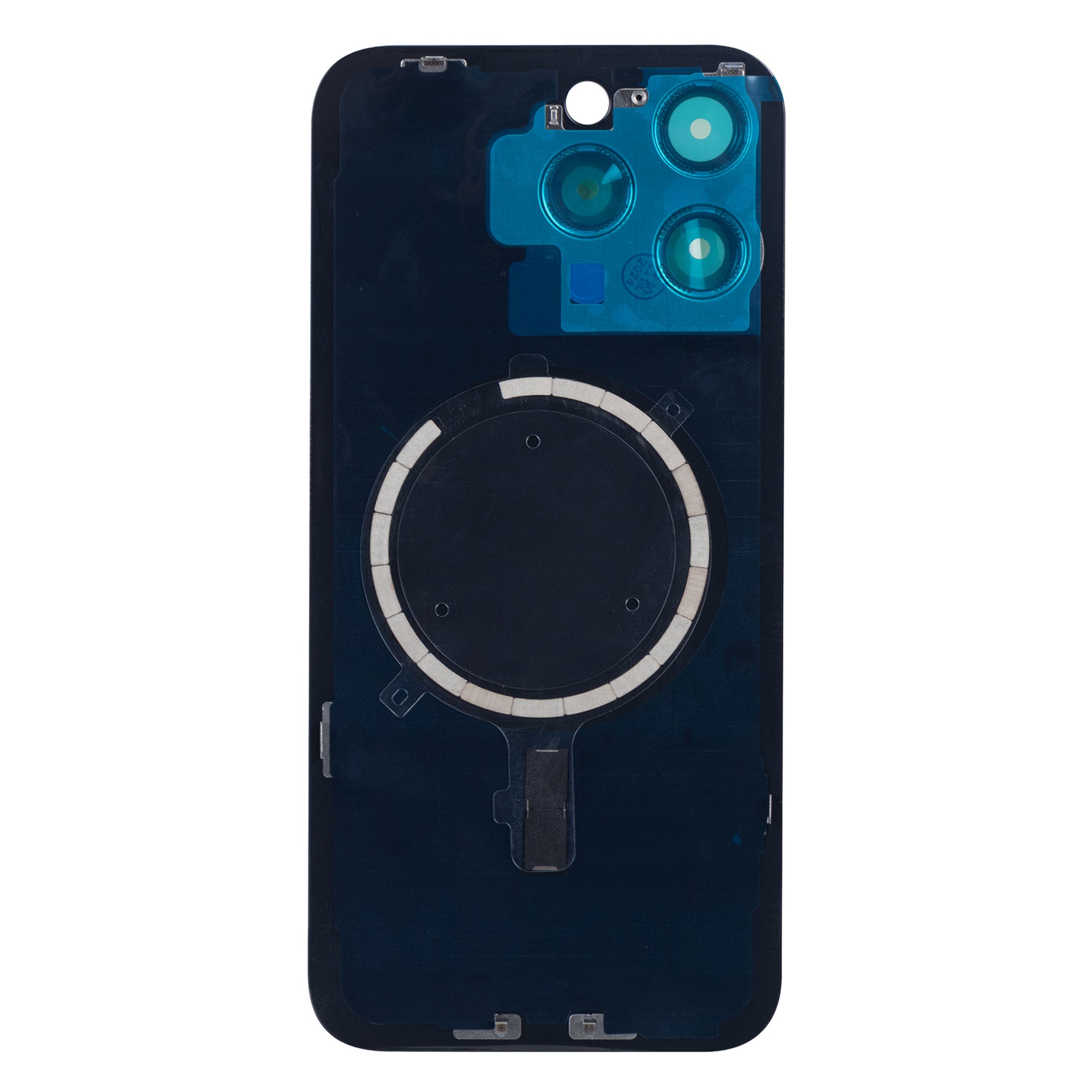 For Apple iPhone 15 Pro Max Back Glass Without NFC, Enlarged Camera Frame Black Titanium Compatible
