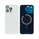 For Apple iPhone 15 Pro Max Back Glass Without NFC, Enlarged Camera Frame White Titanium Compatible