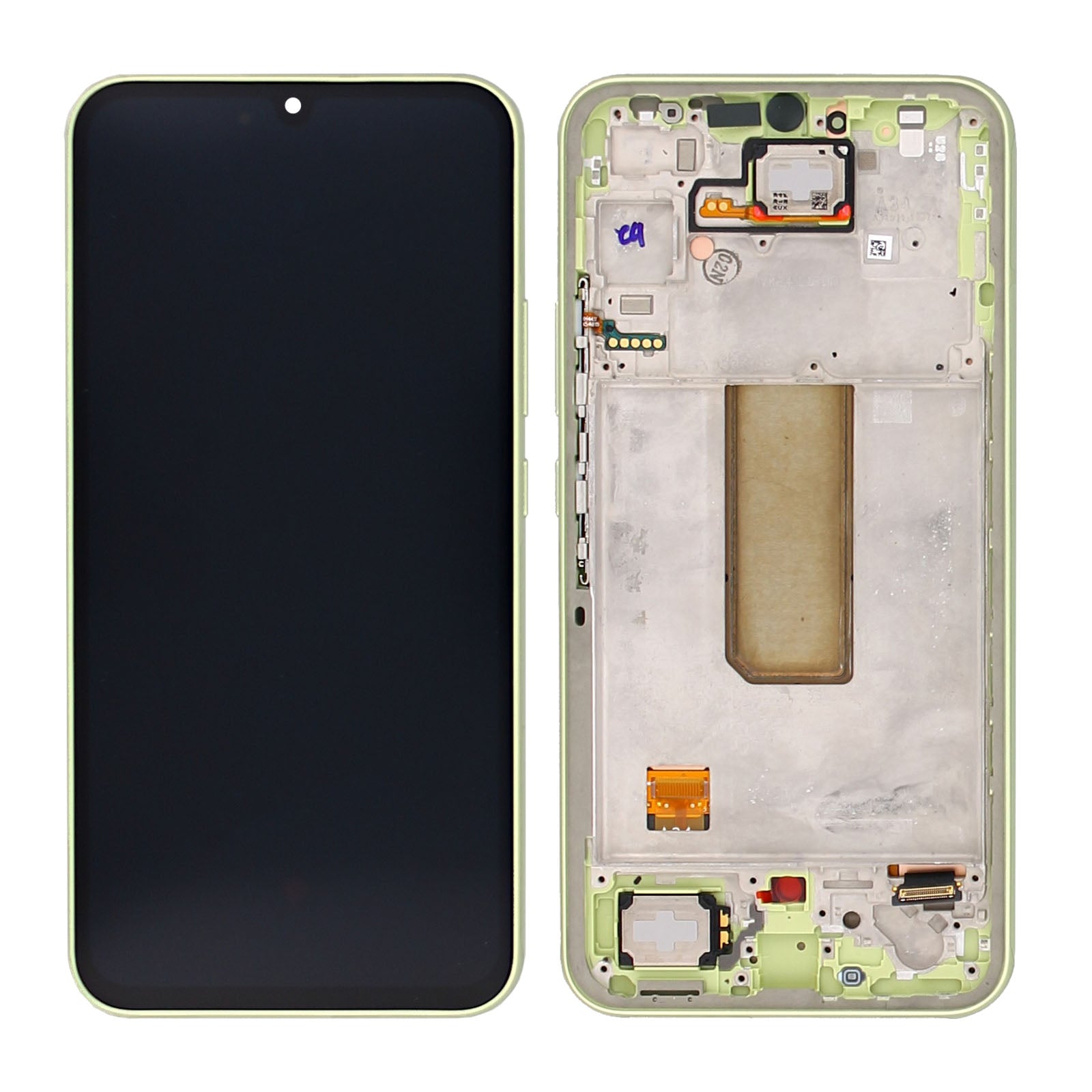 Samsung Galaxy A34 5G A346B Display And Digitizer With Frame Lime Service Pack