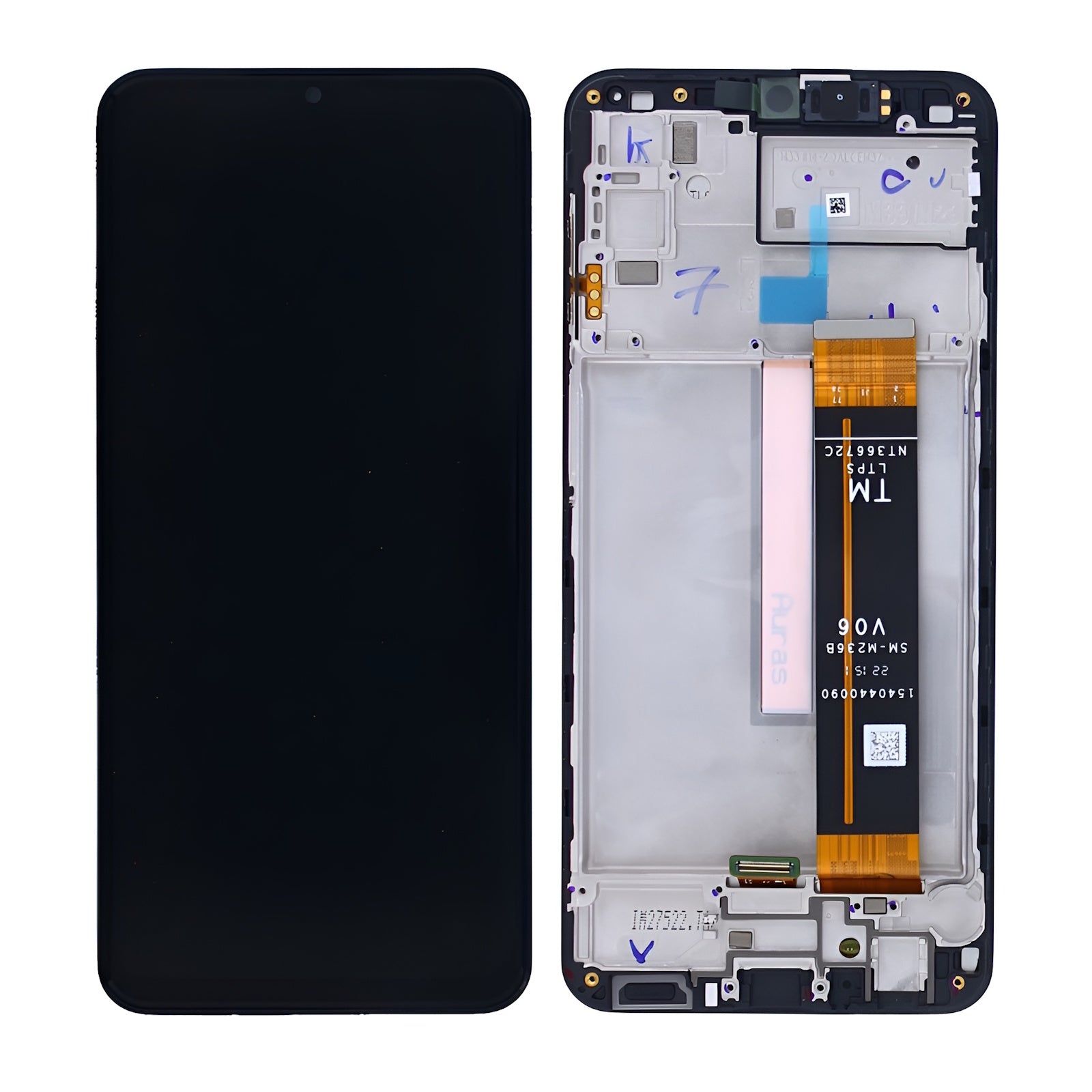 Samsung Galaxy M23 5G M236B Display And Digitizer With Frame Black (TM Flex) Service Pack
